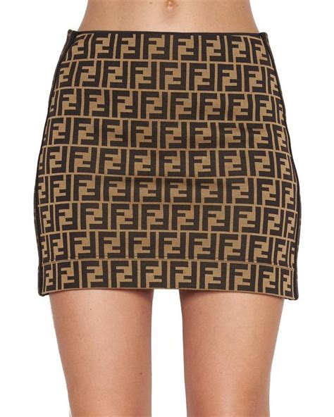 fendi logo mini skirt